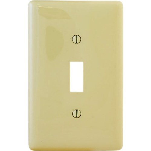 Hubbell 1-Gang Nylon Toggle Wall Plate (4-Pack) (Ivory)