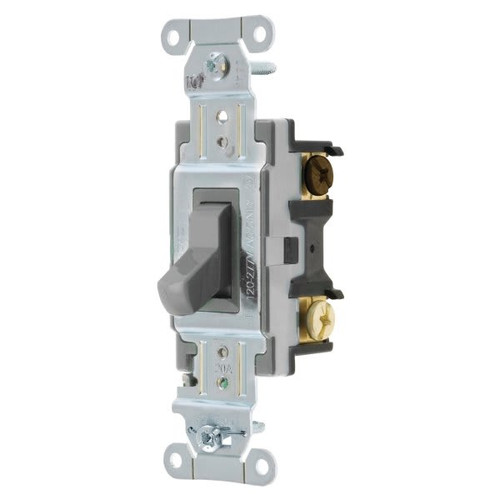 Hubbell 20 Amp 120/277 Vac 2-Position Toggle Switch (Gray)