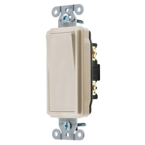 Hubbell-Pro 20 Amp 2-Position Decorator Switch (Light Almond)
