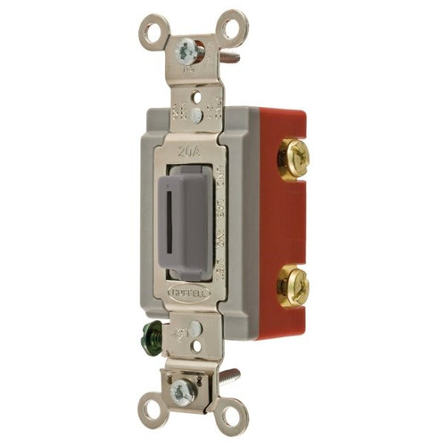 Hubbell-Pro 20 Amp 2-Position Locking Toggle Switch (Gray)