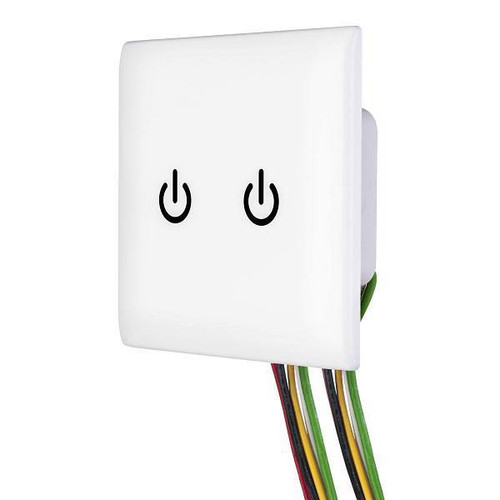 Hubbell Wiring Scrubswitch 8/10a 120/277v Double Gang Touch Switch White
