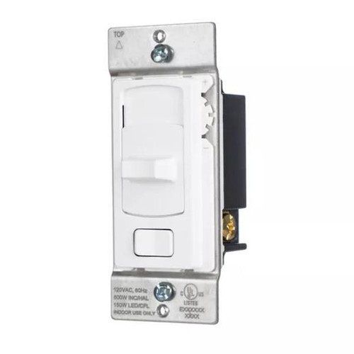 Hubbell Wiring Single Pole 3-Way 120 Volt Slide Dimmer Switch White