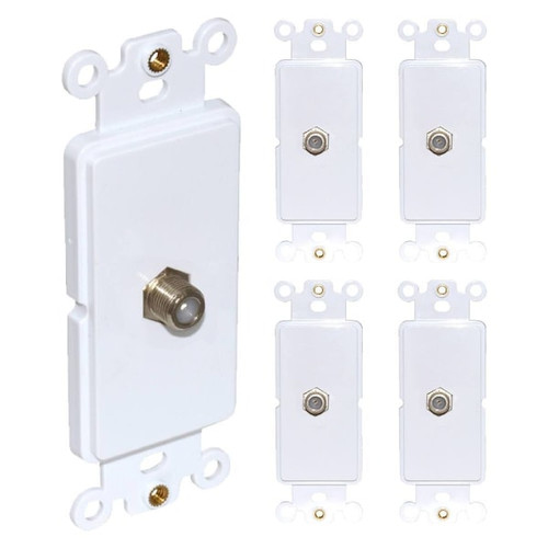 Newhouse Hardware Cable Insert For Decorator Wall Plates, White, Package Of 5