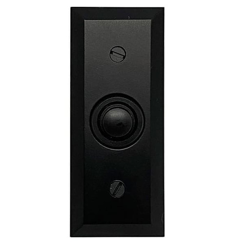 Newhouse Hardware 3.75" Rectangular Recessed Metal Doorbell Button, Black