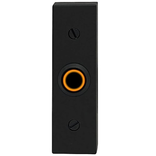 Newhouse Hardware 3.63" Rectangular Lighted Metal Doorbell Button, Black