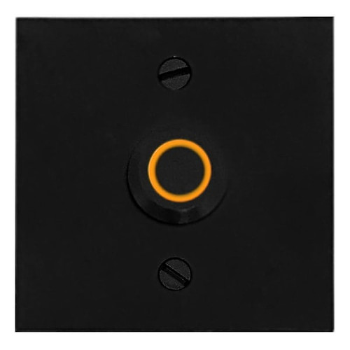 Newhouse Hardware 2.5" Square Lighted Metal Doorbell Button, Black