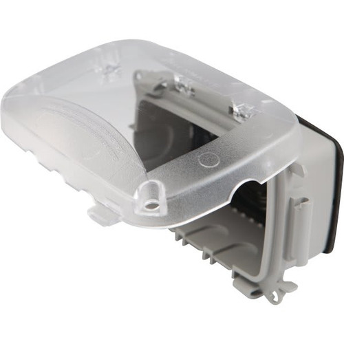 Intermatic Extra-Duty Plastic In-Use Weatherproof Cover, Single-Gang, Vrt/Hrz, 2.25" Clear