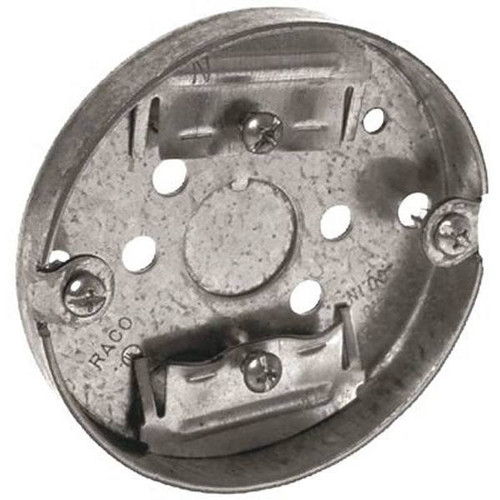 Raco 3-1/2" Round Ceiling Pan, Drawn 1/2" Deep, 1 X 1/2",  Ko Nmsc Clamps