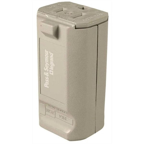 Legrand Pass & Seymour 15 Amp 125-Volt Nema 5-15r Straight Blade Connector, Gray