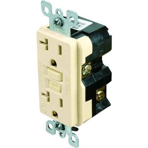 Hubbell 20 Amp 125 Volt Commercial Self-Test Gfci Receptacle (Ivory)