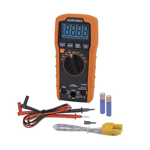 Klein Tools Digital Multimeter, Trms Auto-Ranging, 600v, Temp
