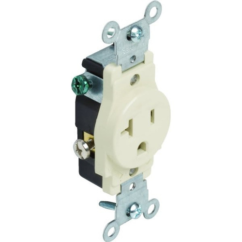 Hubbell 20 Amp 125 Volt Dryer/Range Self-Grounding Duplex Standard Outlet (Ivory)