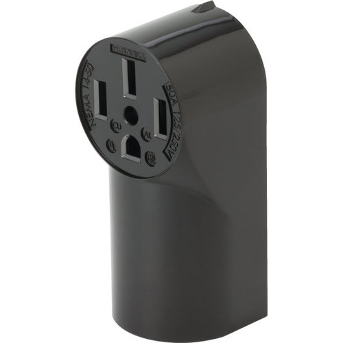 Hubbell 50 Amp 125/250 Volt Ac Surface Mount Duplex Standard Outlet (Black)