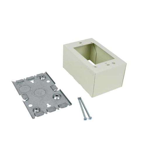 Wiremold 1-Gang Extra Deep Steel Switch And Receptacle Box (Ivory)