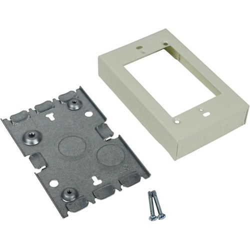 Wiremold 1-Gang Steel Combo Switch And Receptacle Box (Ivory)