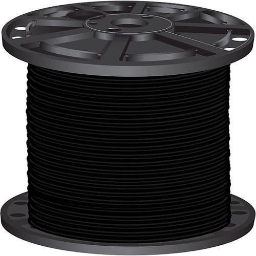Southwire 4 Gauge 85 Amp 600 Volt 500 Ft Multi-Strand Thhn Wire (Black)