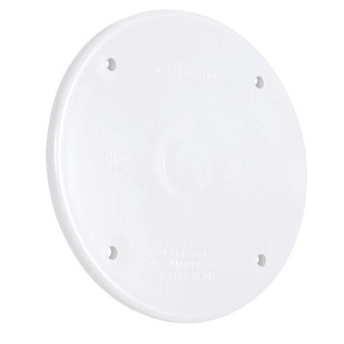Hubbell 4 In 1-Gang Round Polycarbonate Blank Cover (White)