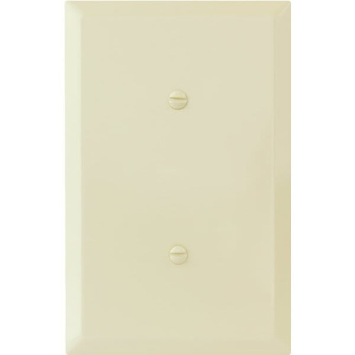 Titan3 1-Gang Jumbo Smooth Blank Wall Plate (Ivory)
