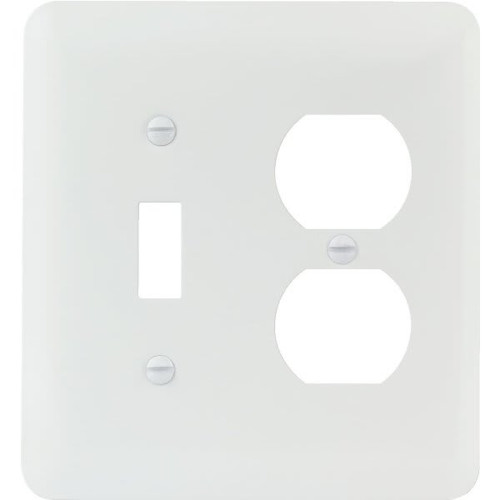 Titan3 2-Gang Princess Metal Toggle/Duplex Wall Plate (10-Pack) (White)