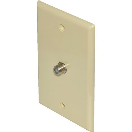 Adamax Cable TV Jack Wall Plate, Ivory, Package Of 5