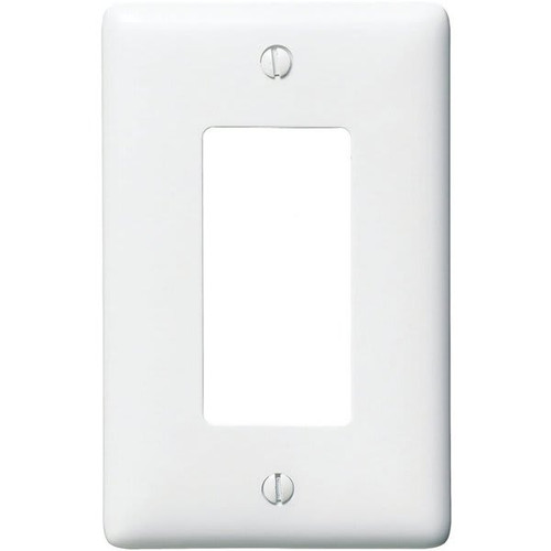 Hubbell 1-Gang Medium Size Decorator Wall Plate - White