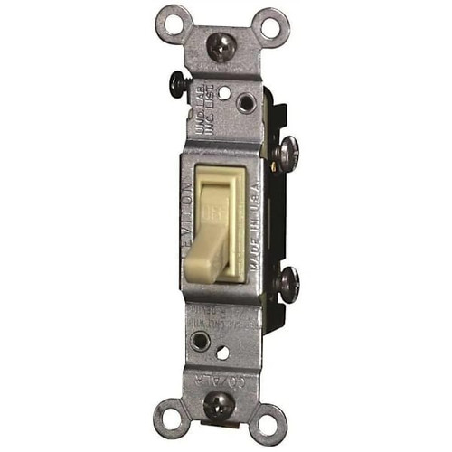 Leviton 15 Amp Co/Alr Ac Quiet Toggle Switch, Ivory