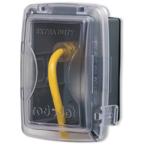 Red Dot 1-Gng 2-7/8 Weatherproof Horizontal/Vertical Receptacle Cover Wasp Guard