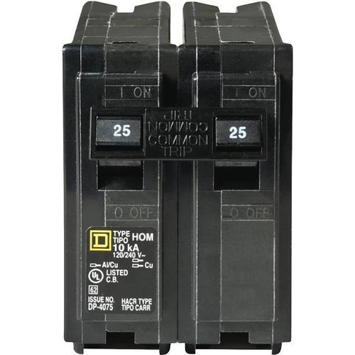 Square D Homeline 25 Amp 2-Pole Circuit Breaker (Hom225cp)