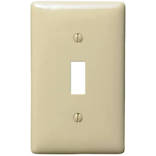 Hubbell 1-Gang Ivory Medium Size Toggle Wall Plate