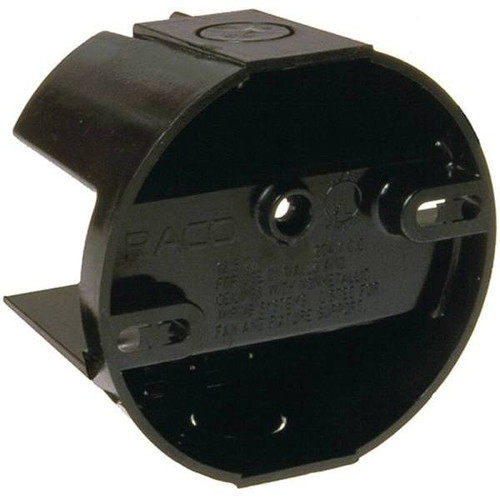 Raco Saddle-Box 4 In W Polycarbonate Black Round Ceiling Fan And Fixture Box