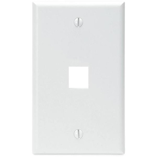Leviton White 1-Gang Audio/Video Wall Plate