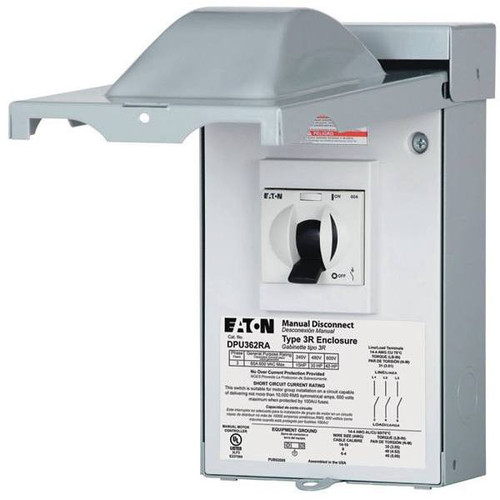 Eaton 60 Amp 240/480 V 3-Phase Ac Disconnect Raintight Non-Fuse
