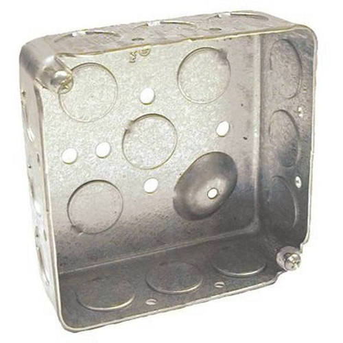 Raco 4" Square Box, 1-1/2", D 16 1/2", Ko' Raised Ground