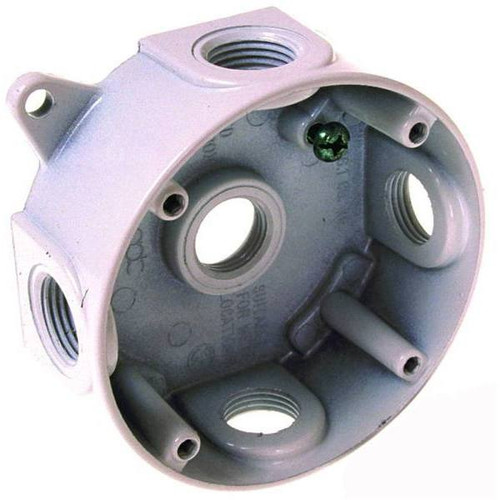 Bell N3r Electrical Box, Weatherproof, 5 Outlets, 1/2",  4 Plugs, Aluminum, Package Of 2