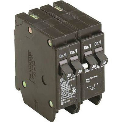 Eaton Br 1-30 Amp 2 Pole And 2-20 Amp 1 Pole Bqc Quad Circuit Breaker