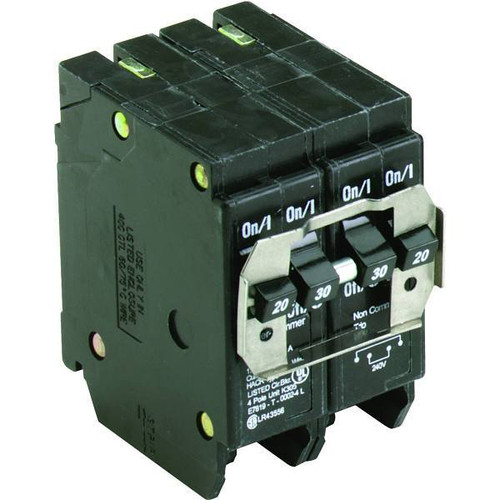 Eaton Br 1-20 Amp 2 Pole And 1-30 Amp 2 Pole Bq Quad Circuit Breaker