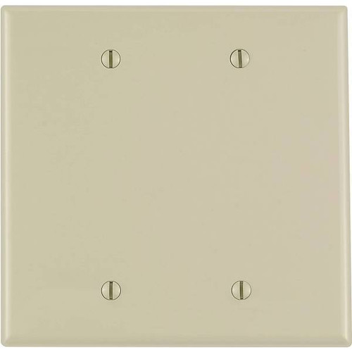 Leviton 2-Gang Midway Blank Nylon Wall Plate (Ivory)