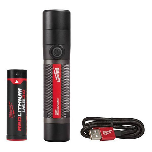 Milwaukee 1100 Lumens LED USB Rechargeable Twist Focus Flashlight