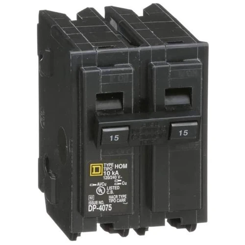 Square D Homeline 15 Amp 2-Pole Circuit Breaker