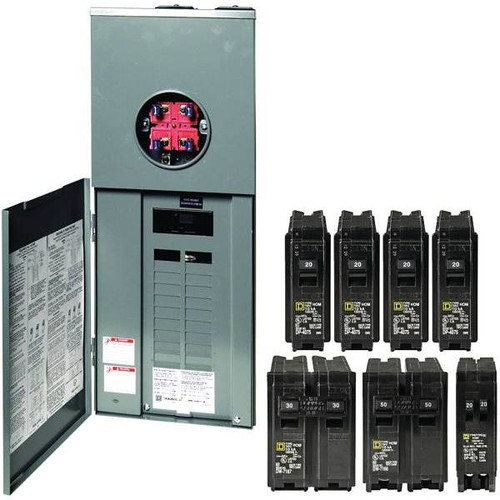 Square D Homeline 200a 20-Space 40-Circuit Outdoor Main Breaker Csed Value Pack