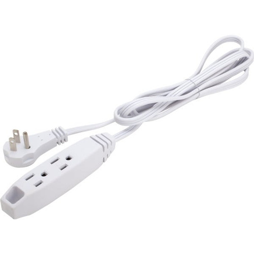 Prime Wire & Cable 6ft 16/3 Spt-2 Snugplug 3-Outlet Household Extension Cord (White)