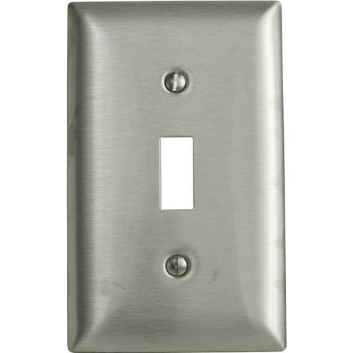Hubbell Stainless Steel 1-Gang Toggle Wall Plate