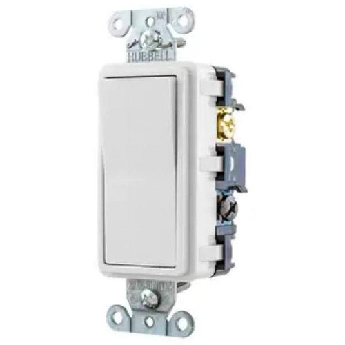 Hubbell Wiring 15a 120 To 277v 4-Way Rocker Switch (White)