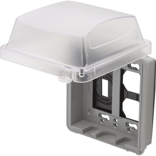 Taymac Extra-Duty 2-Gang 2-3/4 In Deep In-Use Weatherproof Cover (Clear)
