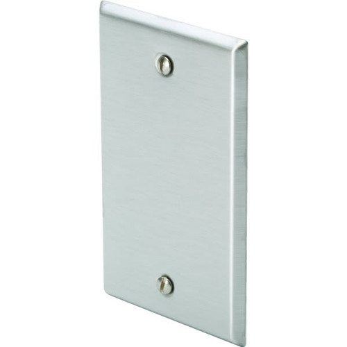 Titan3 1-Gang Metal Wallplate, Standard, Blank, Stainless Steel
