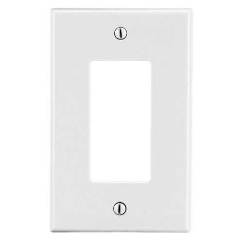 Hubbell 1-Gang Mid-Size Decorator Thermoplastic Wall Plate (25-Pack) (White)