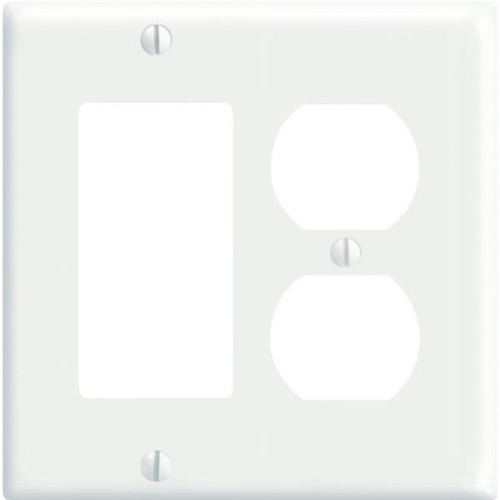 Hubbell Standard 2-Gang Duplex Decorator Wall Plate (25-Pack) (White)