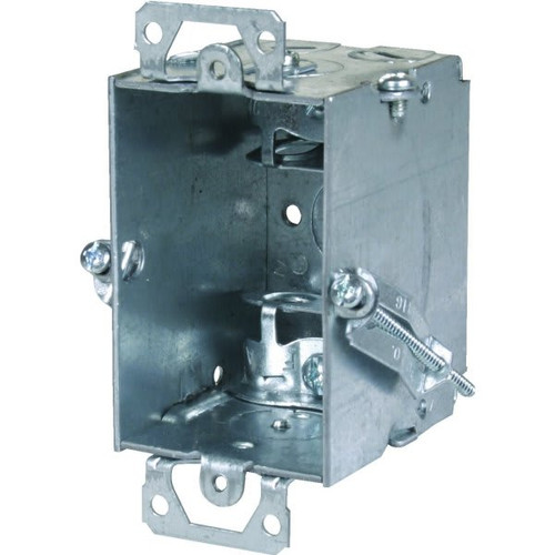 Hubbell 3 X 2 In 1-Gang Deep Old Work Switch Box W/ Flex Clamps