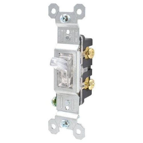 Maintenance Warehouse 15 Amp Single-Pole Toggle Light Switch In Clear