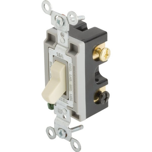 Hubbell-Pro 15 Amp 120/277 Vac 4-Way Toggle Switch (Ivory)